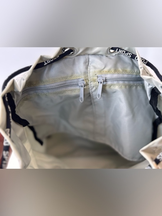 Vintage Y2K Ralph Lauren Polo Sport Silver Small bucket backpack *Flaws main image 11
